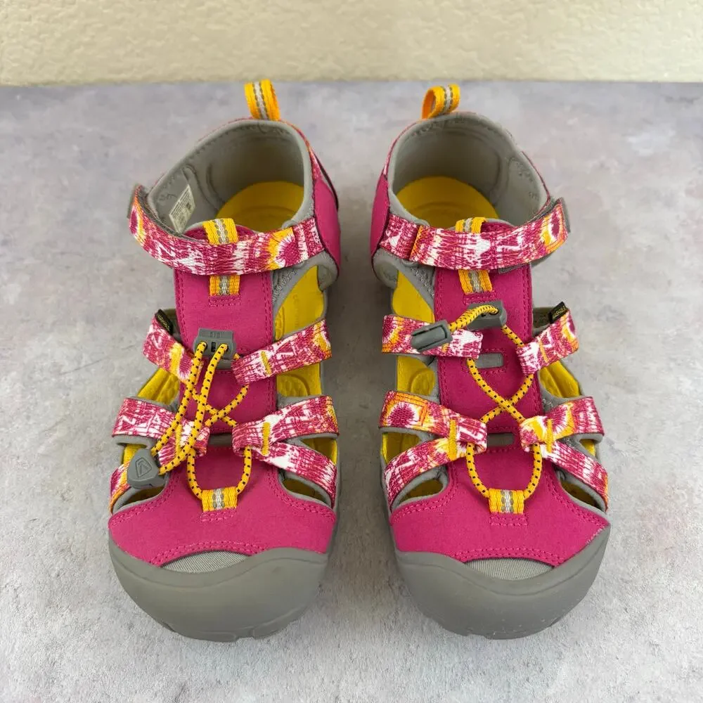KEEN Moxie Sandals Girls Youth Size 6 Pink Yellow Water Shoes Closed Toe 1026320